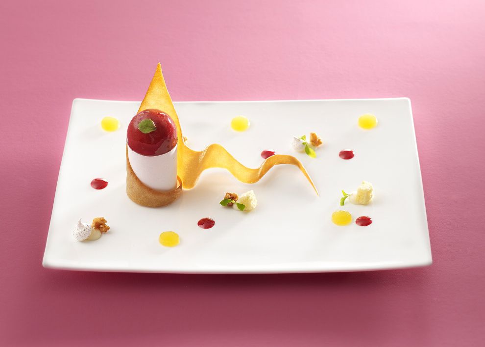 Soleil Levant, dessert vainqueur de Nicolas brie, Champion de France professionnel du Dessert 2015.