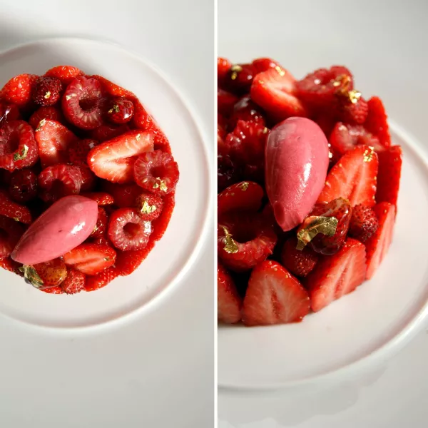 Sorbet pur Fruit Fraise & Thé Noir fumé