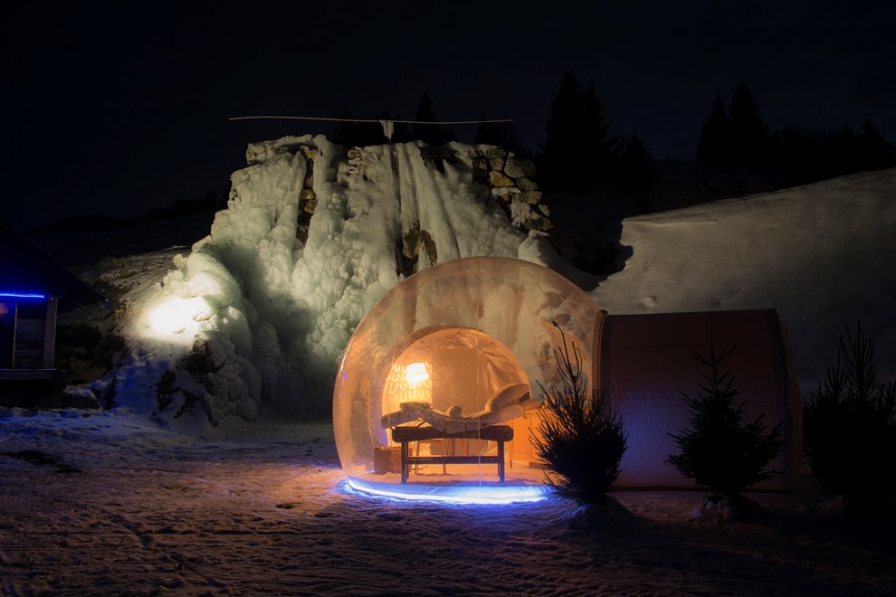 Située au coeur de la montagne, cette bulle de détente propose une nouvelle expérience inédite_© Les Airelles - Exertier