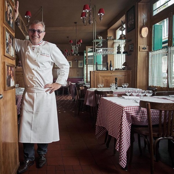 Joseph Viola, chef MOF des bouchons lyonnais daniel et denise à Lyon.