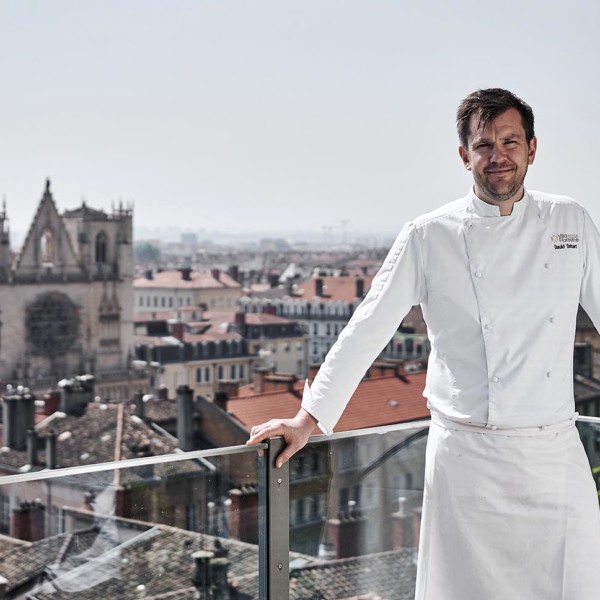 chef David Delsart de l'hôtel La villa Florentine à Lyon, Les terrasses de Lyon. Groupe Arteloge. Chef étoilé michelin