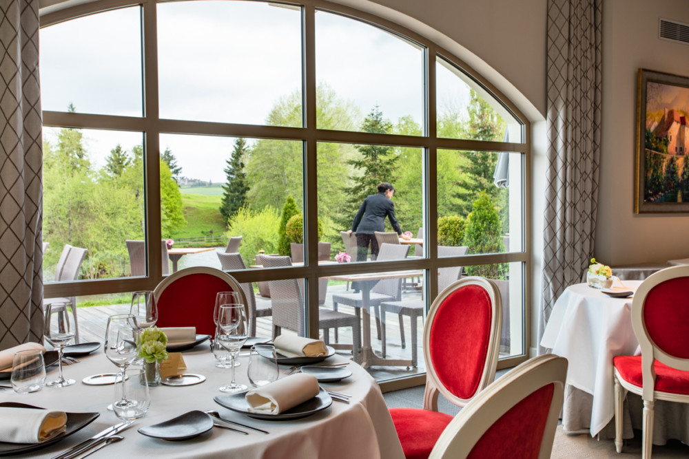 La salle de restaurant du Château de Sainte Sabine