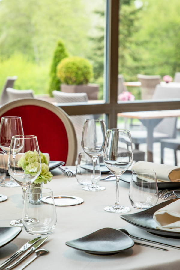 La salle de restaurant du Château de Sainte Sabine