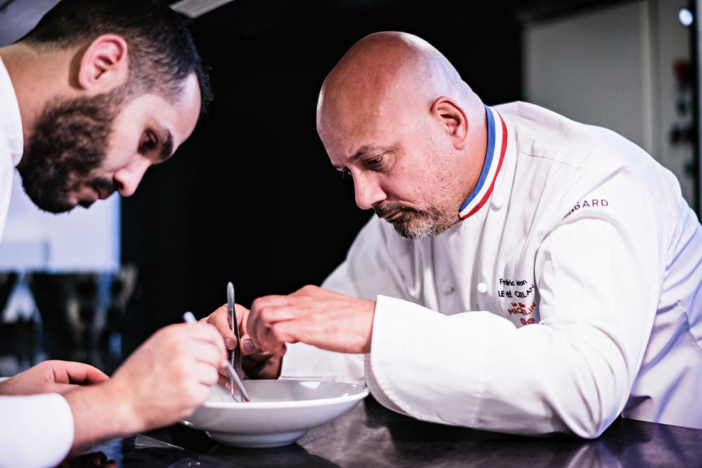 Frédéric Anton et son sous chef au Pré Catelan