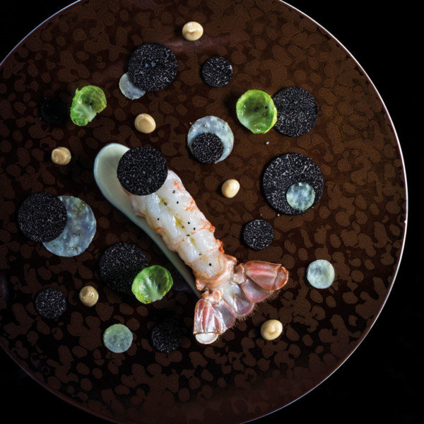 Langoustine royale, chou, truffe noire du Périgord