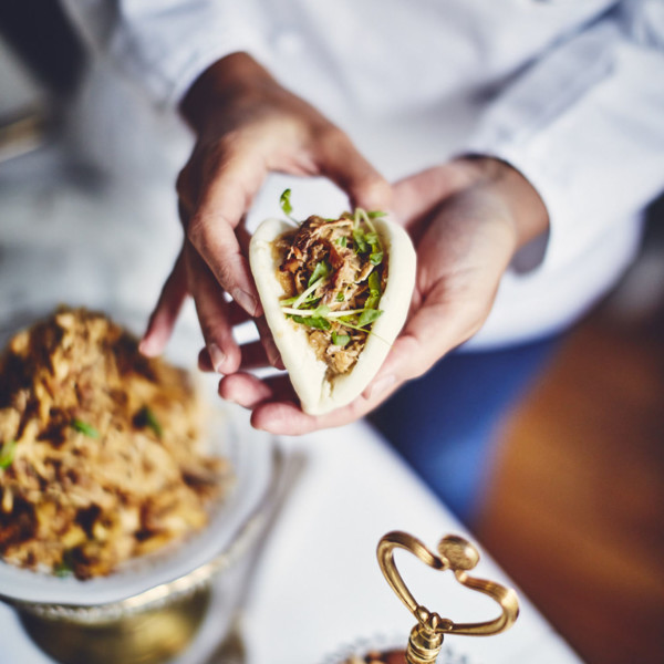 Bao de pintade, mayonnaise truffée