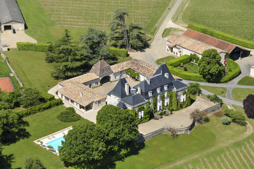 Château de Parenchère vue du ciel