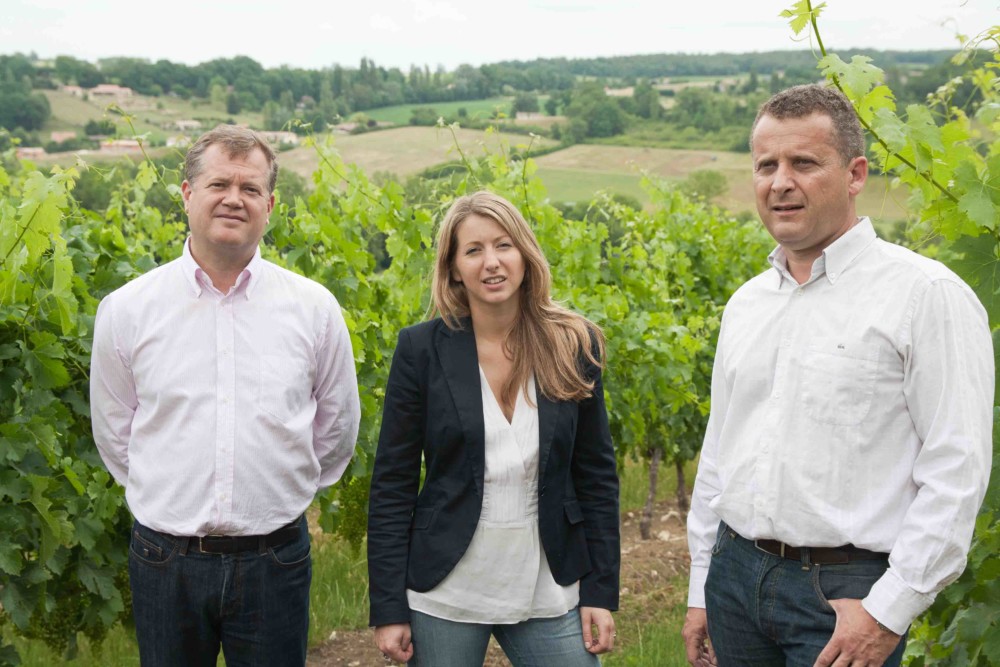 Equipe Château de Parencnère de g à d Per Landin, Julia Gazaniol et Richard Curty