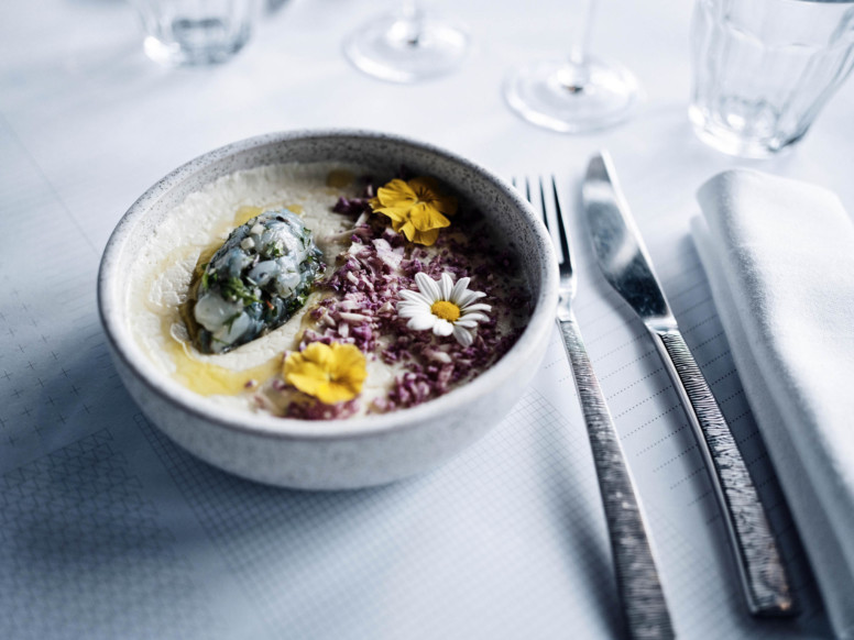 L’Ermitage, cuisine à manger avec vue. Hôtel restaurant à Saint-Cyr Au Mont d'Or près de Lyon.