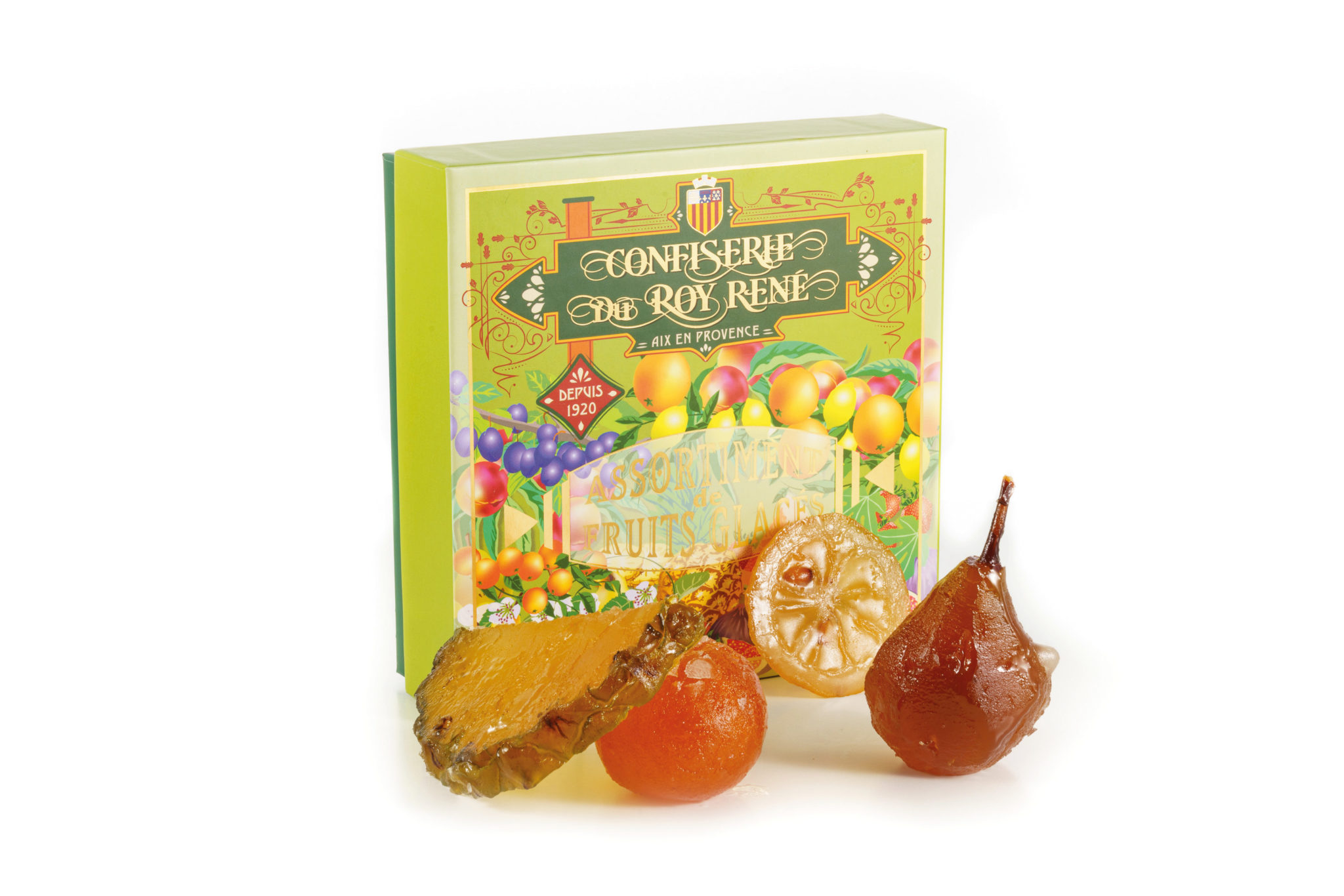 Assortiment de fruits glacés