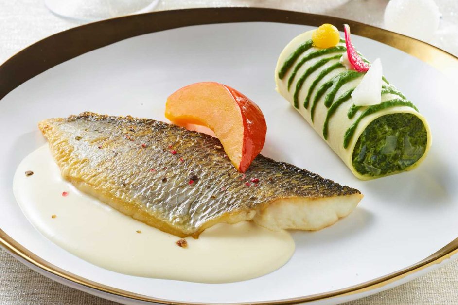 Dorade royale à la crème d'ail