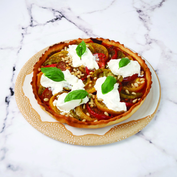 Tarte tomates anciennes et burrata