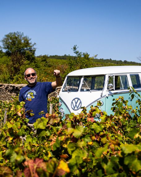 l’Ermitage de Corton - Combi VW dans les vignes