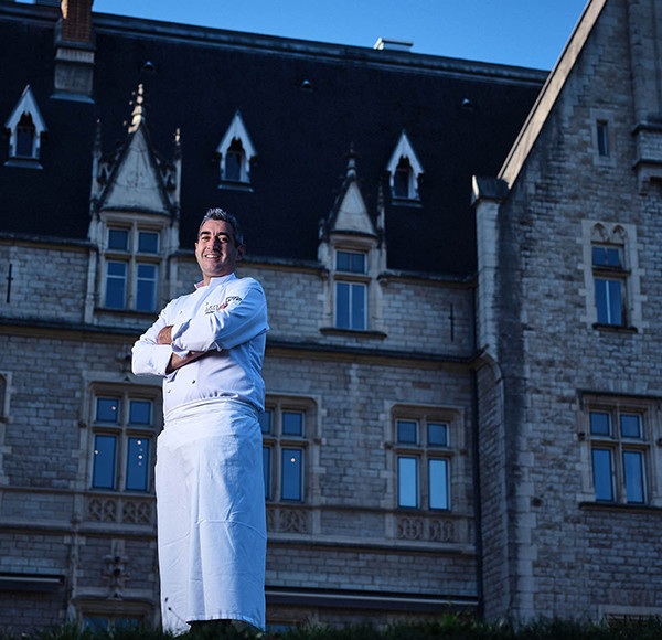 Floriant Pansin, Chef 1 étoile michelin, du restaurant Saisons de l'institut Lyfe à Ecully
