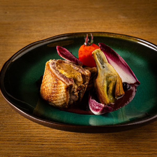 Tournedos de filet de canette et foie gras