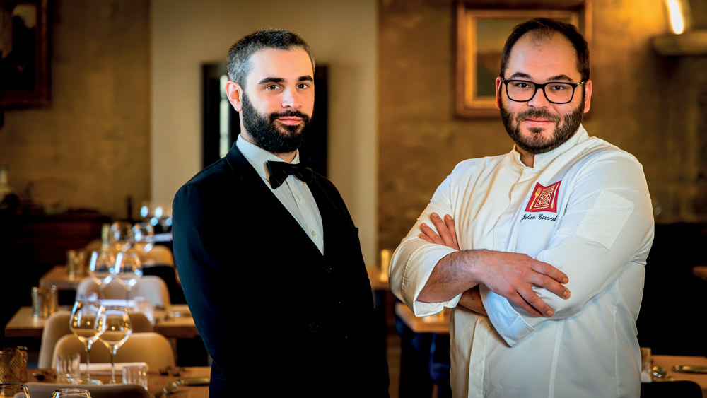 Julien Girard, le chef et Dylan Landais, le directeur de  la restauration et sommelier
