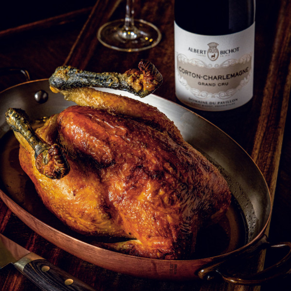 Poularde de Bresse rôtie entière de chez Miéral