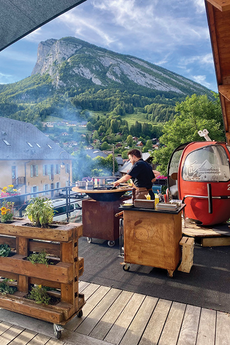 Brasero Terrasse La Table du Moulin