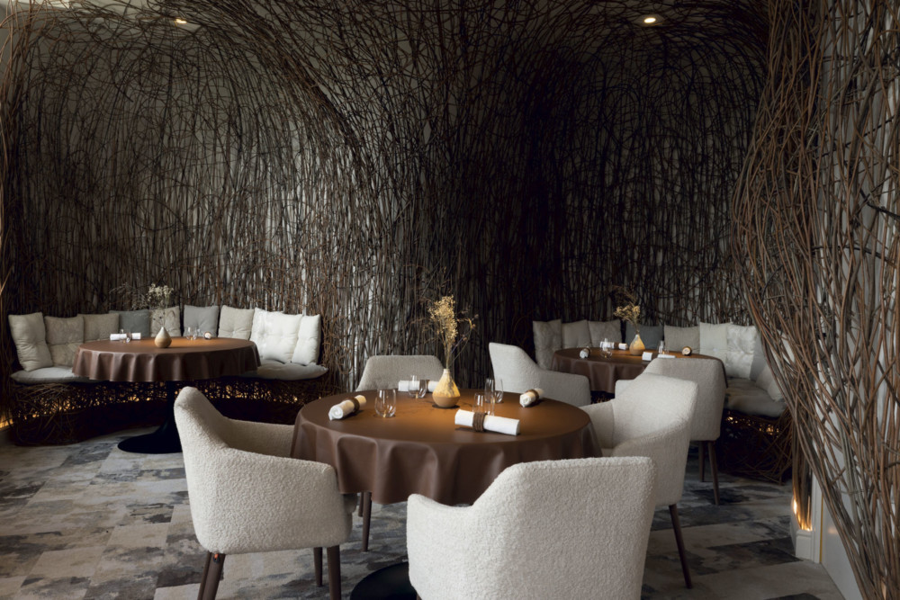 La salle du restaurant Bulle d'Osier au Clos Vauban