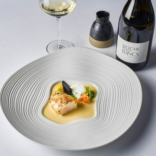 Lotte de ligne rôtie et Sauvignon gris Avant l'aube 2022