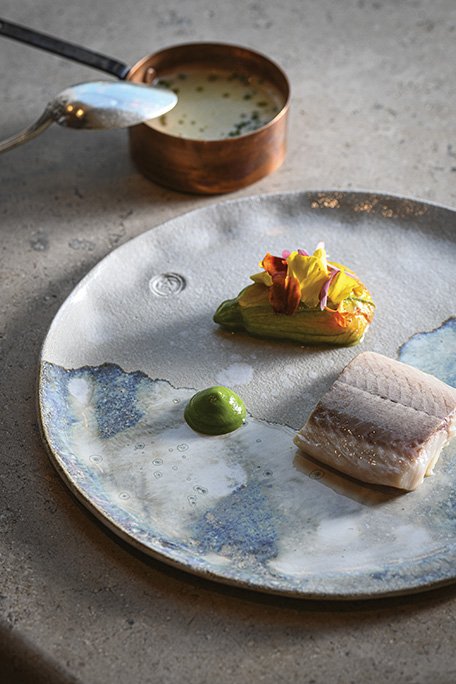 Omble-berce et courgettes