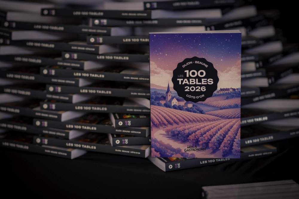 Couverture Guide Les 100 tables de Côte d'Or 2026
