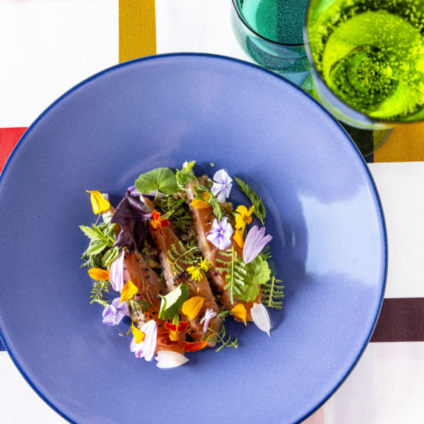 Carpaccio de truite fumée