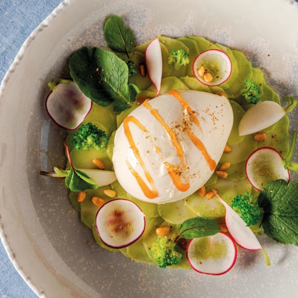 Carpaccio de tiges de brocoli & mozzarella