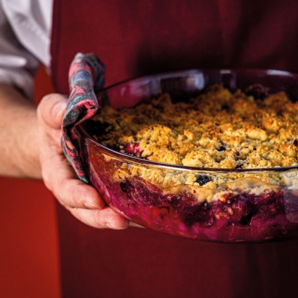 Crumble pommes cassis