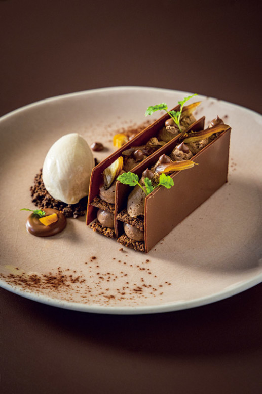 Chocolat Hukambi 53%, crème glacée datte Medjool