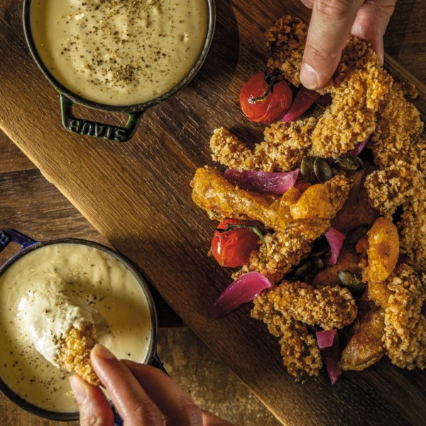 Tempura de pleurotes et cocotte à l'Époisses