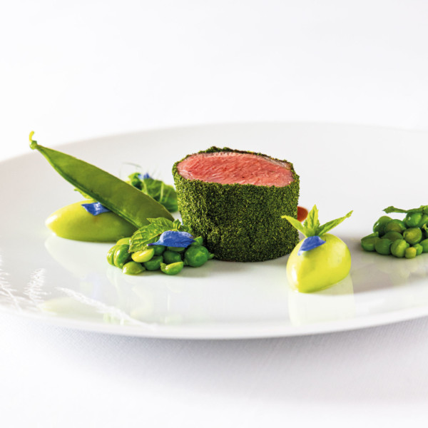 Agneau au Charolais petits-pois & jus réduit à la menthe du jardin