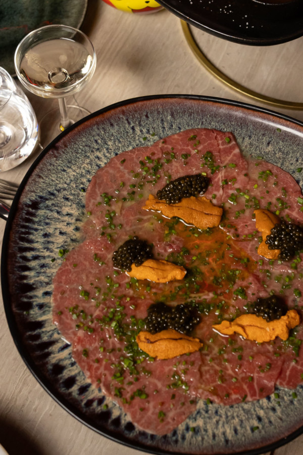 Carpaccio de saumon au shiso